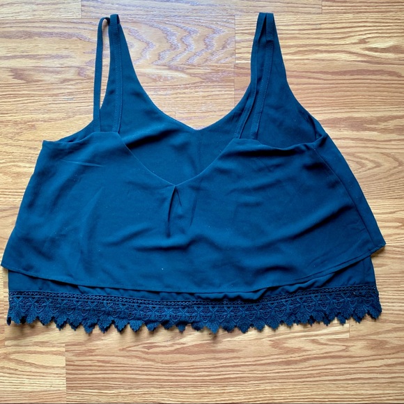 Black Lace Detail Top - Picture 2 of 5